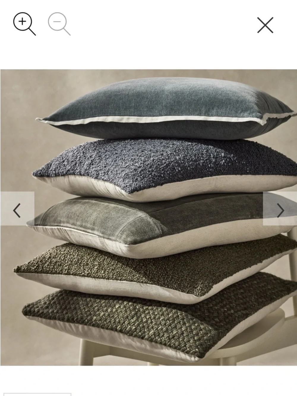 West Elm Cozy Boucle Pillow Cover - Graphite - 20”x20”